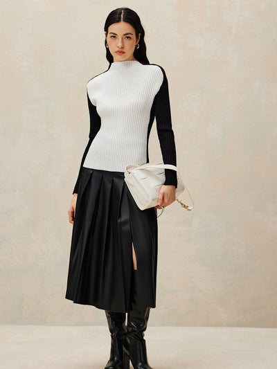 Haut femme à manches contrastées | Design élégant et flatteur