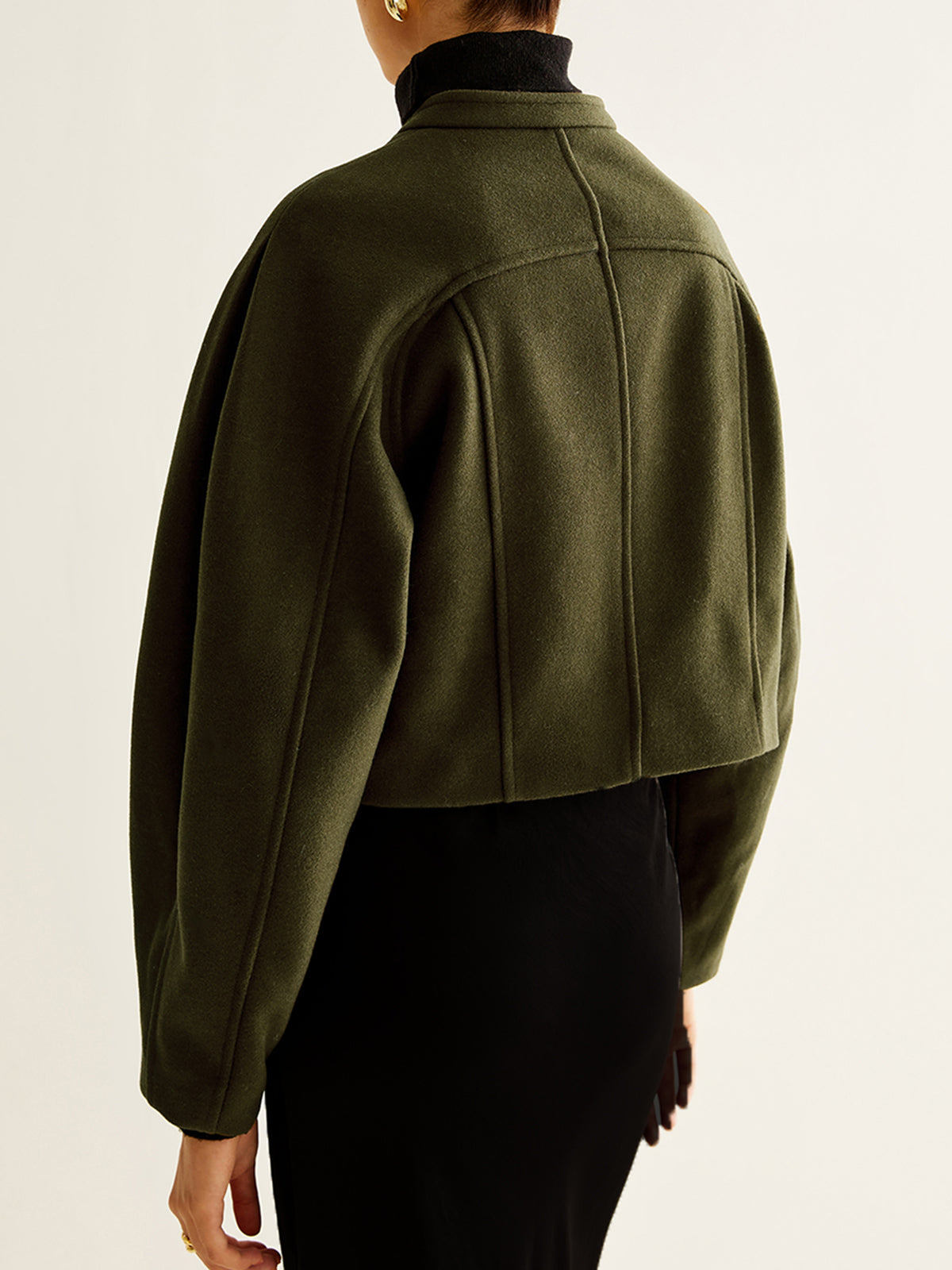 Cropped Jas | Asymmetrische Knopen | Elegant en Uniek