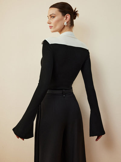 Lina | Ribbed Ruffle Top | Modern Elegance | Luxurious Cotton Blend