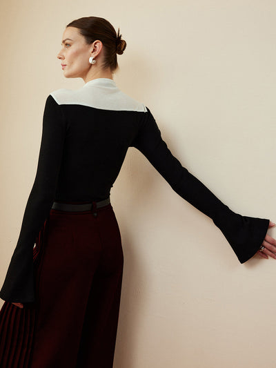 Lina | Ribbed Ruffle Top | Modern Elegance | Luxurious Cotton Blend