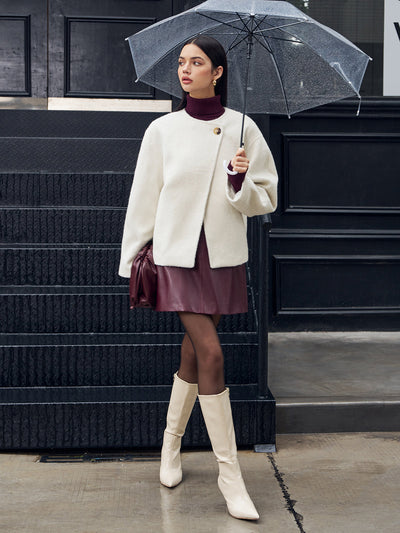 Nora – Short Coat with Asymmetric Closure