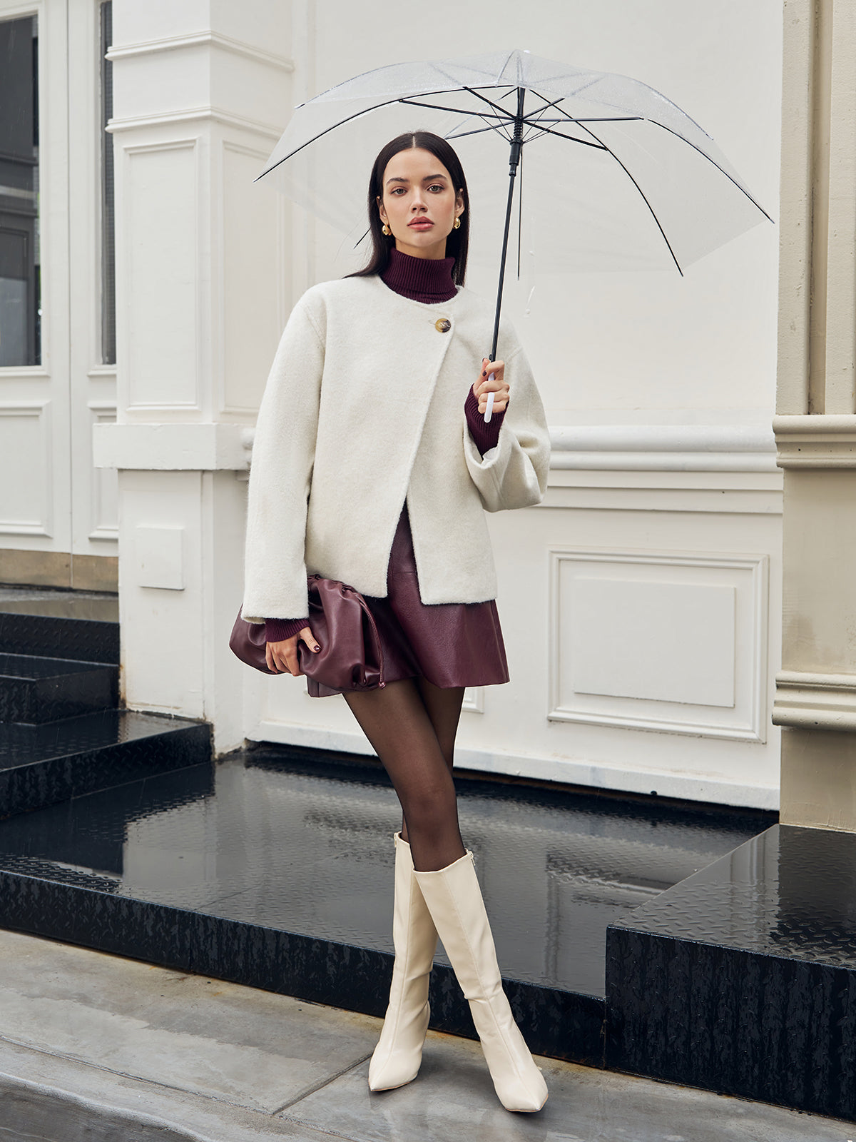 Nora – Short Coat with Asymmetric Closure