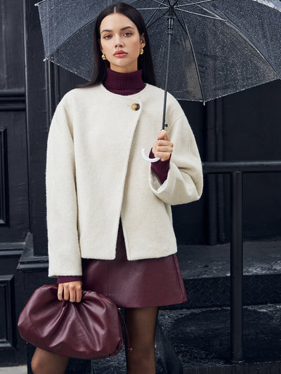 Nora – Short Coat with Asymmetric Closure