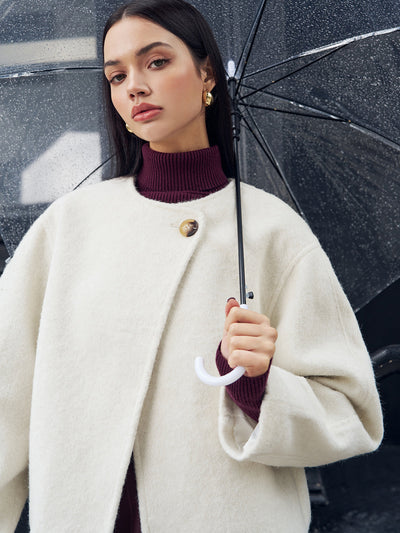 Nora – Short Coat with Asymmetric Closure