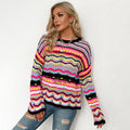 Lina | Multicolor Gebreide Trui | Vrolijke Kleuraccenten | Zachte Katoenmix