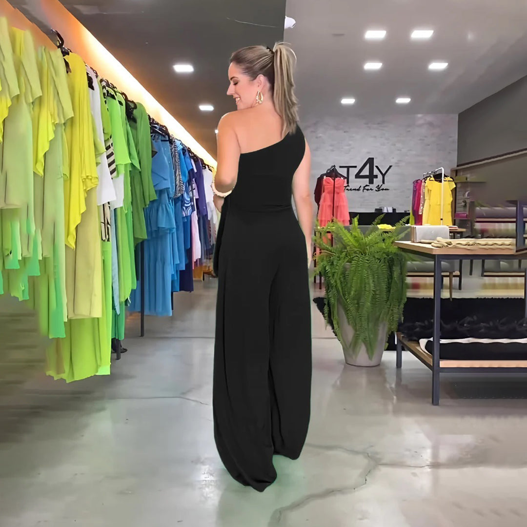 Arielle One-Shoulder Jumpsuit – Vrouwelijk, Gedurfd en Onweerstaanbaar