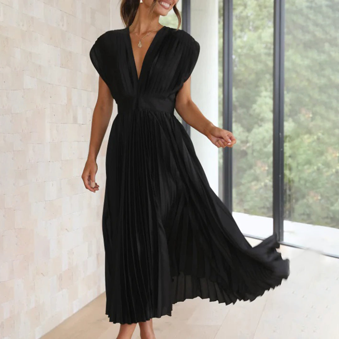 VILHELMINA – Elegante Zomerse Maxi Jurk | Luchtige Luxe in Levendige Kleuren