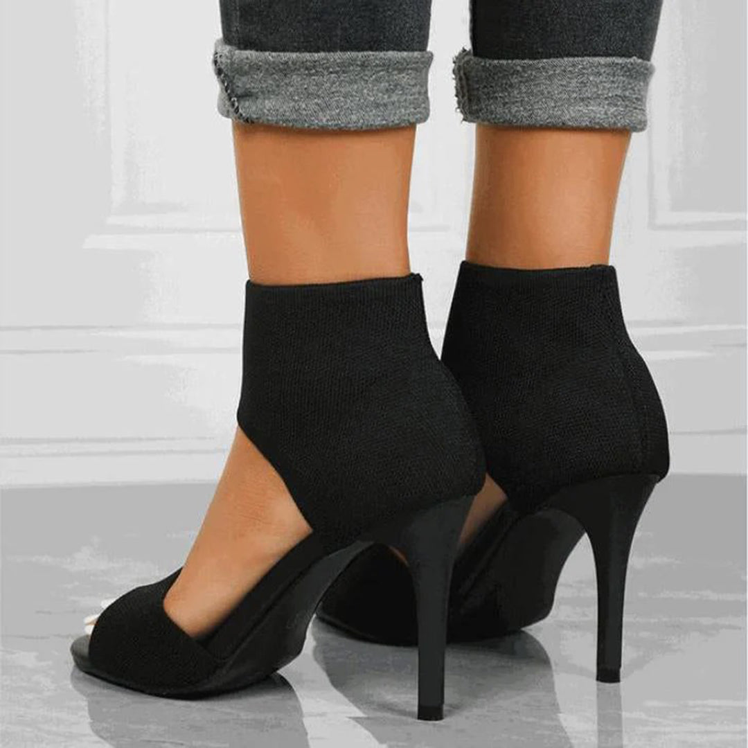Sandales à talons hauts tricotées pour femmes – Sexy et élégantes
