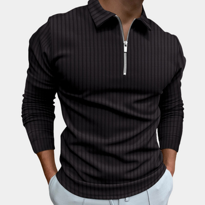 Chemise à manches longues pour homme avec fermeture éclair