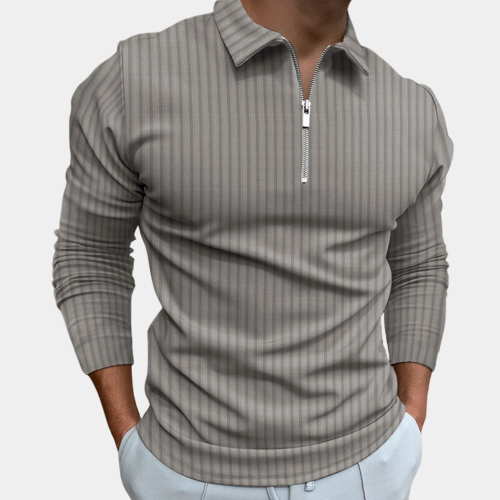 Chemise à manches longues pour homme avec fermeture éclair