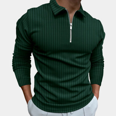 Chemise à manches longues pour homme avec fermeture éclair