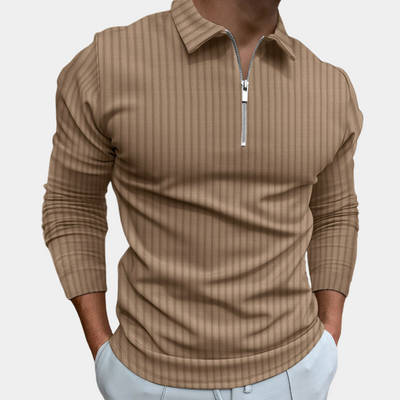 Chemise à manches longues pour homme avec fermeture éclair