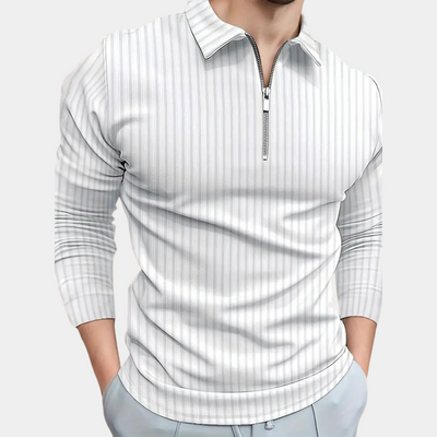 Chemise à manches longues pour homme avec fermeture éclair