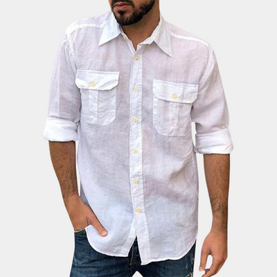 EDOUARD – Chemise classique aérée pour homme avec poches poitrine | Parfait pour l'été
