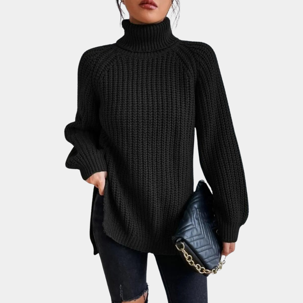 Lina | Col roulé chaud | Look classique | Mélange de coton luxueux