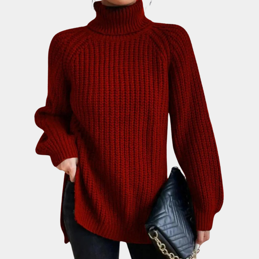 Lina | Col roulé chaud | Look classique | Mélange de coton luxueux
