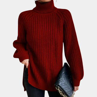 Lina | Col roulé chaud | Look classique | Mélange de coton luxueux