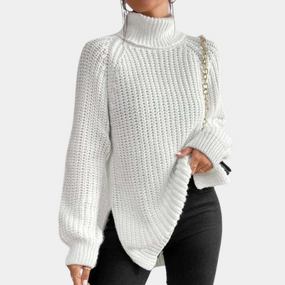 Lina | Col roulé chaud | Look classique | Mélange de coton luxueux
