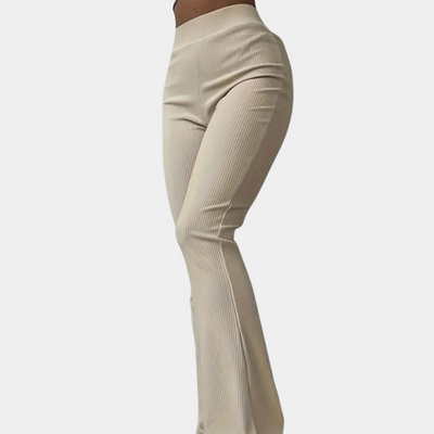 Francesca Women's Ribbed Flared Trousers