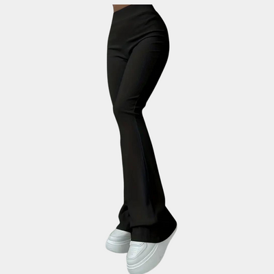Francesca Women's Ribbed Flared Trousers
