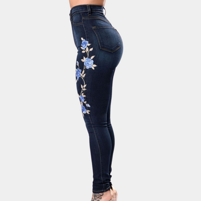EVELYN – Jean skinny brodé pour femme | Élégance estivale