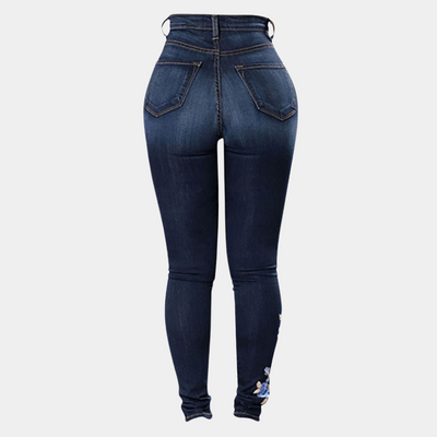 EVELYN – Jean skinny brodé pour femme | Élégance estivale