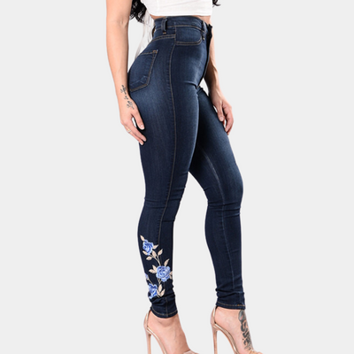 EVELYN – Jean skinny brodé pour femme | Élégance estivale