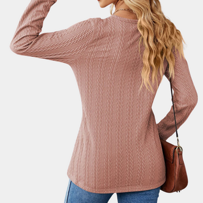 Isla Dames Zomershirt – Luchtig, Stijlvol en  Comfortabel met Lange Mouwen