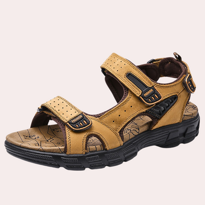 Stride Herensandalen – Leren Outdoor Wandelsandalen met Antislip Zool