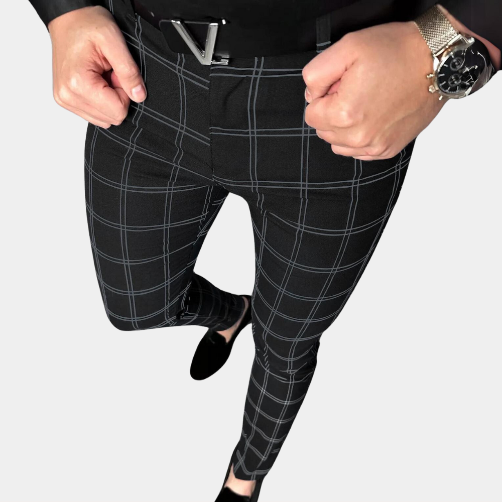 Henrik – Pantalon homme à carreaux | Design classique avec une coupe moderne