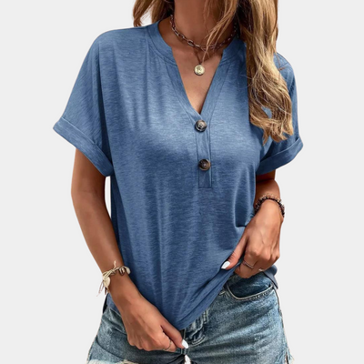 LIVIA – Casual V-Neck Top for Women