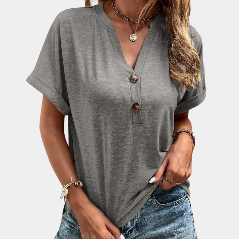 LIVIA – Casual V-Neck Top for Women