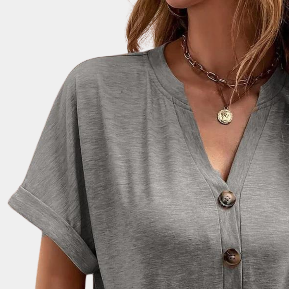LIVIA – Casual V-Neck Top for Women