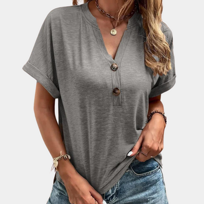 LIVIA – Casual V-Neck Top for Women