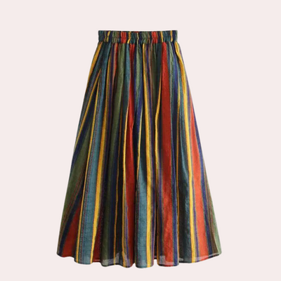 Striped Retro Skirt for Women – Timeless Elegance and Modern Comfort