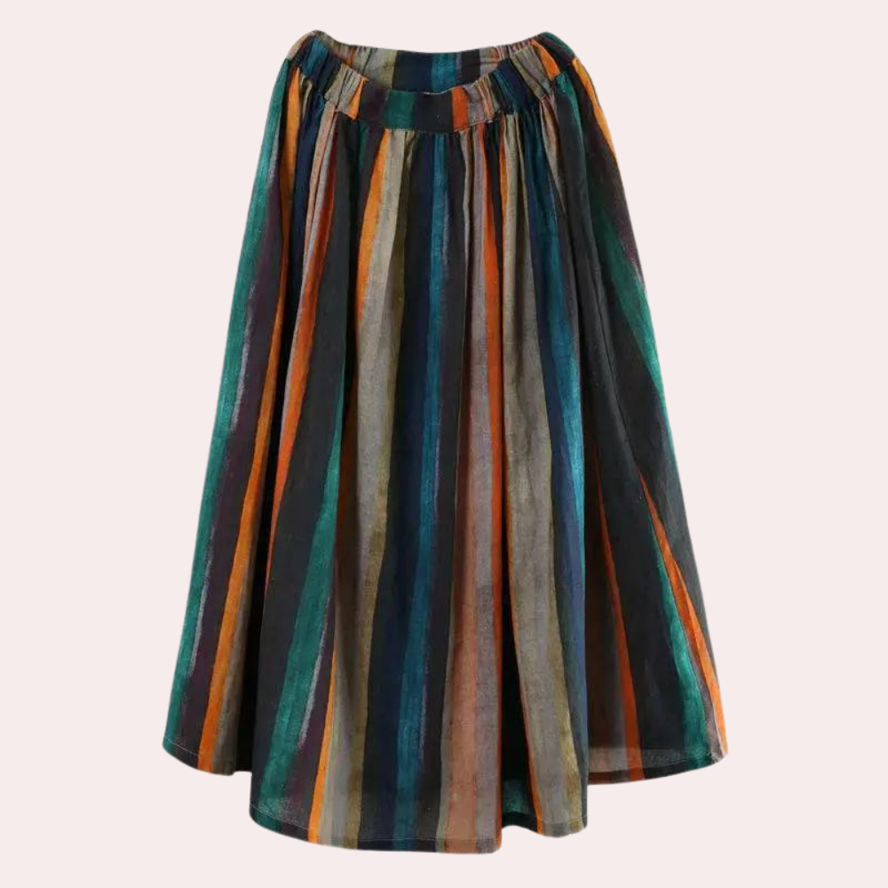 Striped Retro Skirt for Women – Timeless Elegance and Modern Comfort