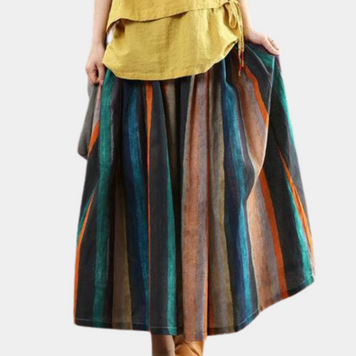 Striped Retro Skirt for Women – Timeless Elegance and Modern Comfort