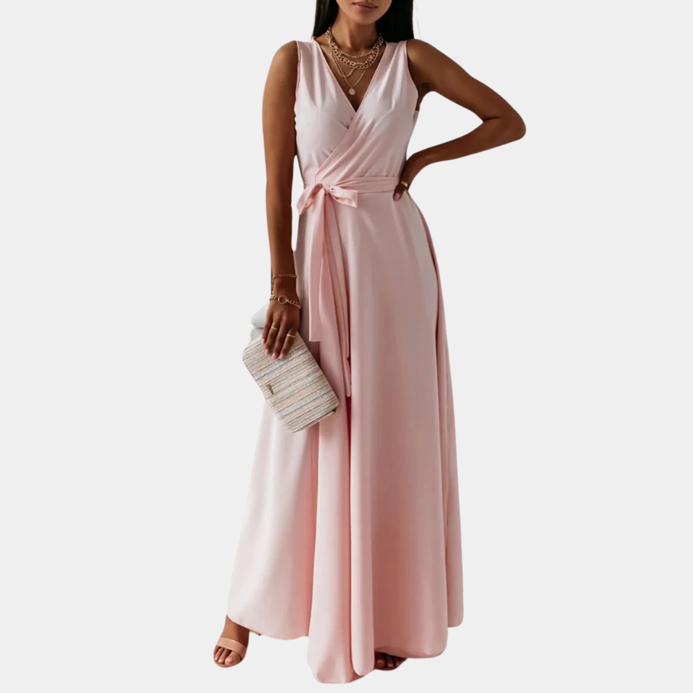 Ava Maxi Dress – Elegante Damesjurk met V-Hals