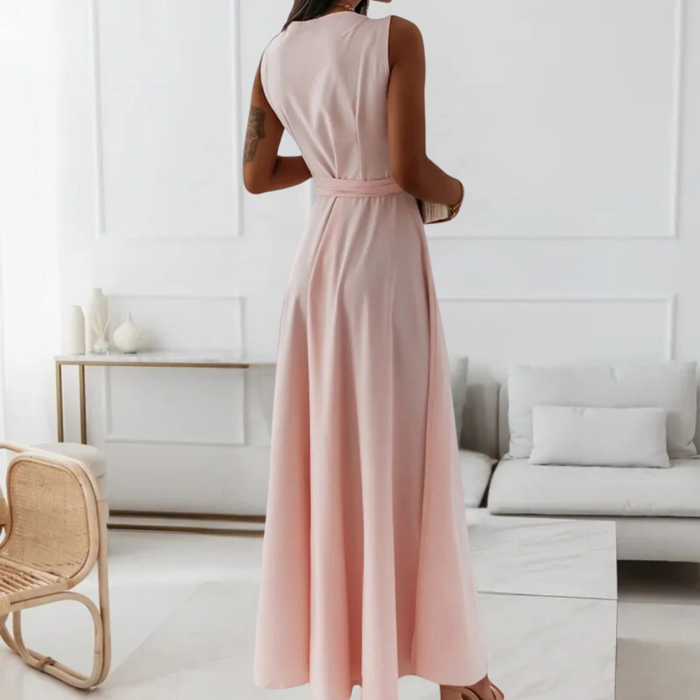 Ava Maxi Dress – Elegante Damesjurk met V-Hals