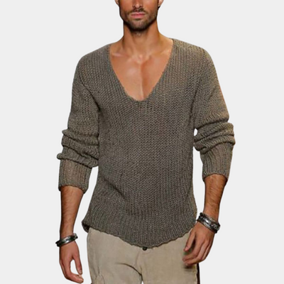 Pull décontracté à col en V pour homme pour l'été
