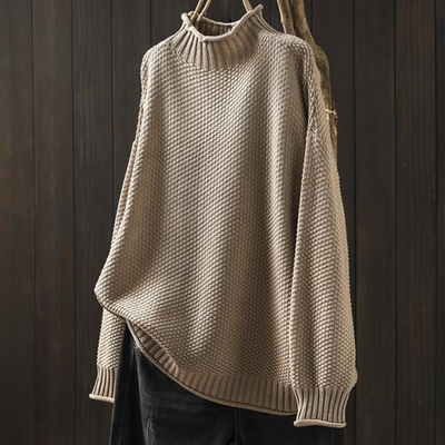 Col roulé femme en tricot – Sophia | Pull d'hiver élégant et chaud