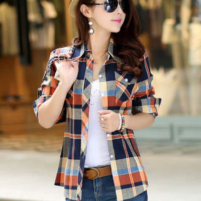 LIVIA – Checked Women's Blouse