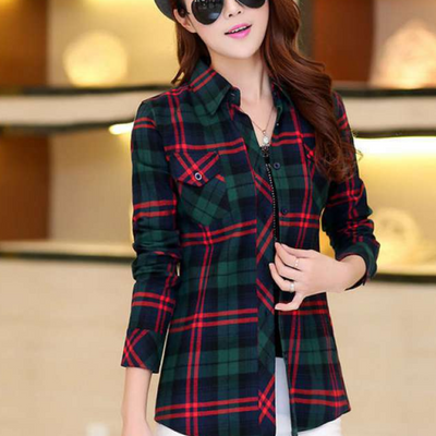 LIVIA – Checked Women's Blouse
