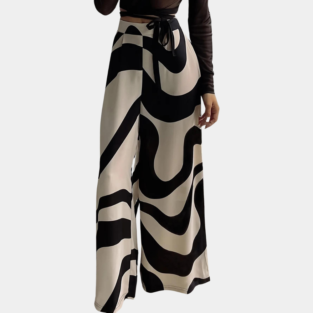 Fisseha - Stylish Women's Wide Leg Pants with High Waist