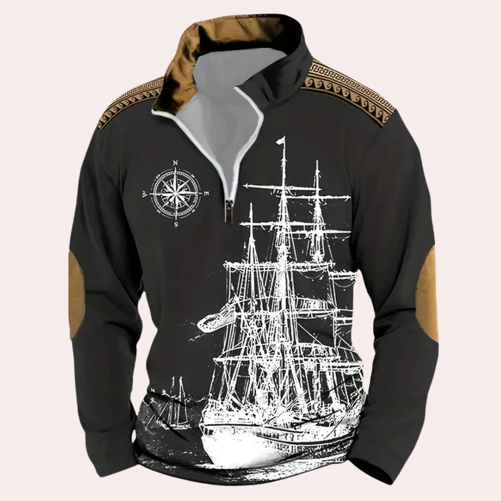 GERALD – Sweat-shirt classique pour homme | Pull basique confortable à porter au quotidien
