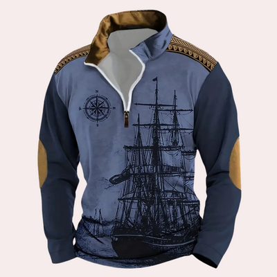 GERALD – Sweat-shirt classique pour homme | Pull basique confortable à porter au quotidien