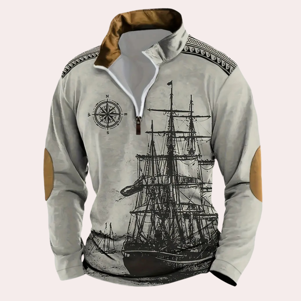 GERALD – Sweat-shirt classique pour homme | Pull basique confortable à porter au quotidien