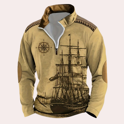 GERALD – Sweat-shirt classique pour homme | Pull basique confortable à porter au quotidien