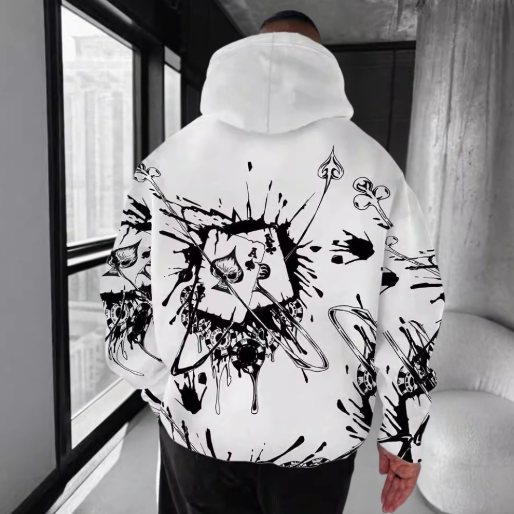 RICON – Sweat à capuche pour homme avec imprimé saisissant