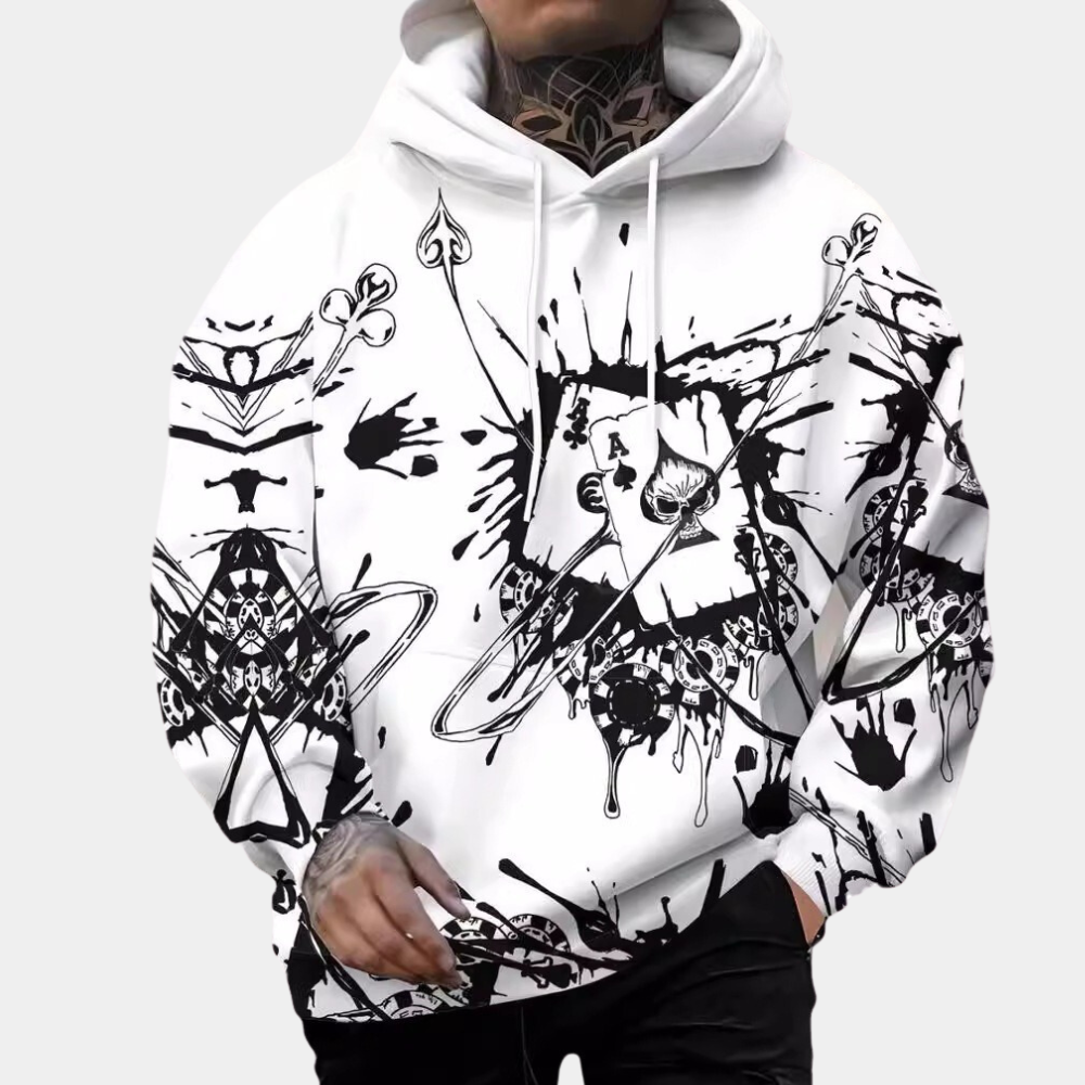 RICON – Sweat à capuche pour homme avec imprimé saisissant